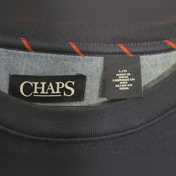 CHAPS Mens Crewneck Colorblock Sweatshirt - Picture 4 of 4